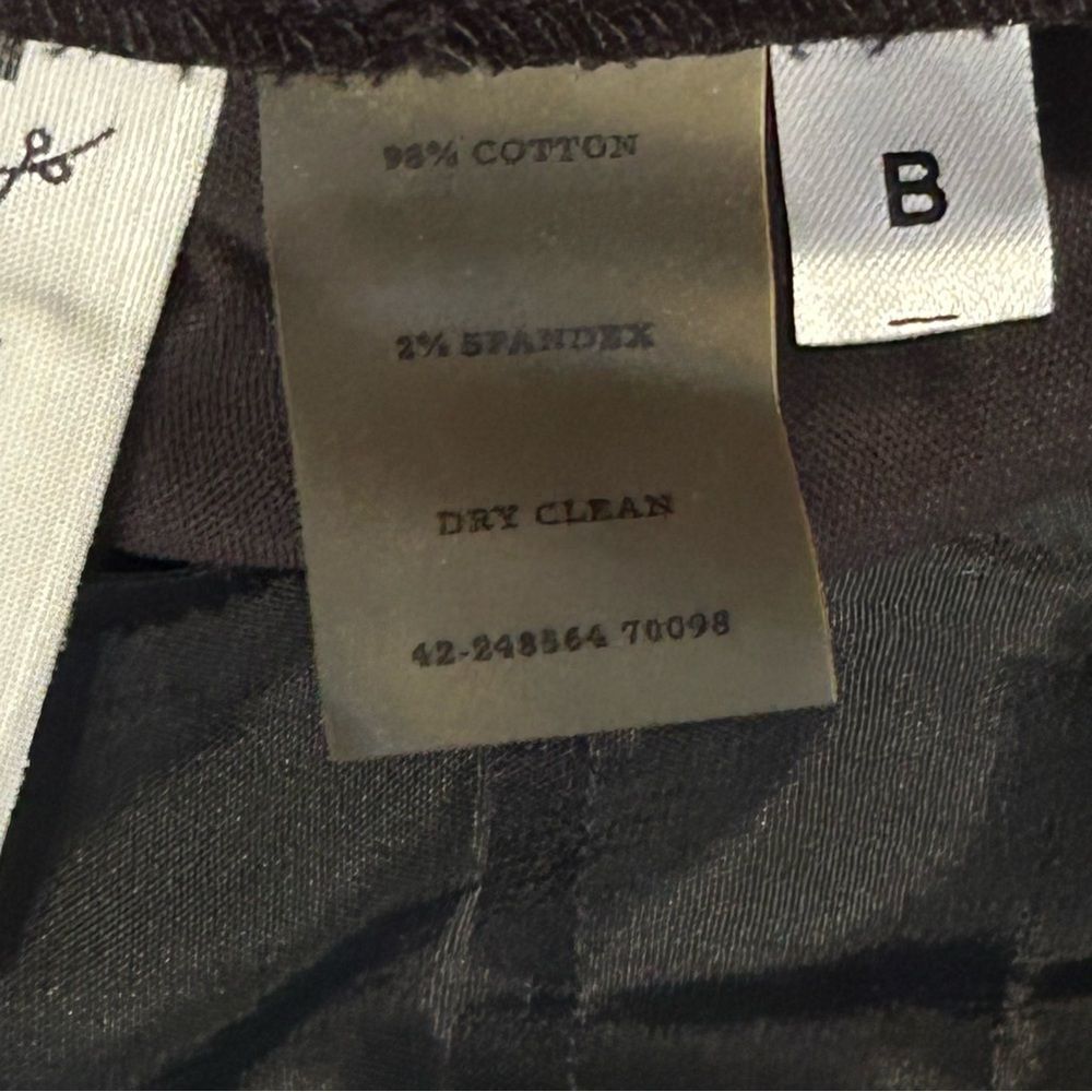Ann Taylor Black Velveteen Pants High Waist Wide Leg Straight Leg Trouser 8 - Picture 15 of 16